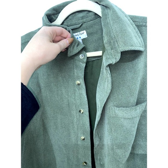 Vintage Olive Green Suede Light weight jacket - Picture 4 of 4